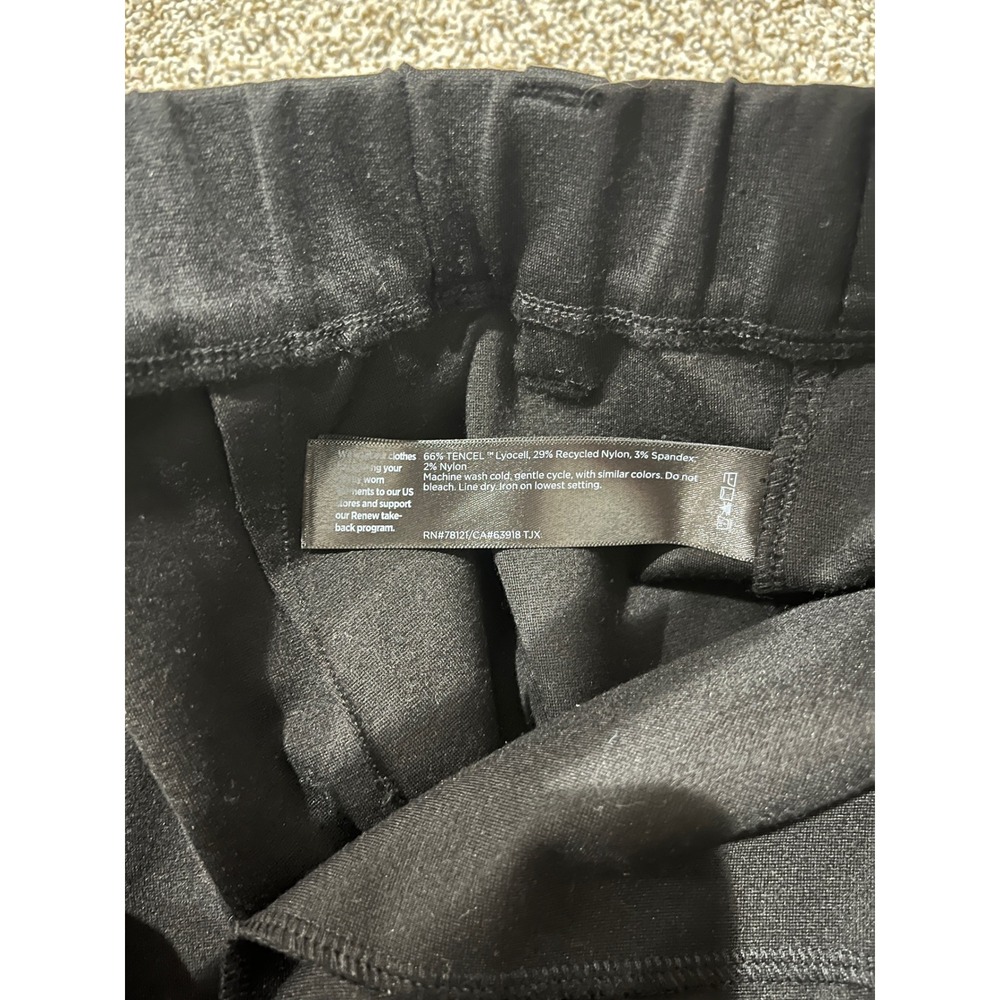 Eileen Fisher Black Tencel Blend Wide Leg Crop Pants Womens Size Large TJX - Picture 8 of 8